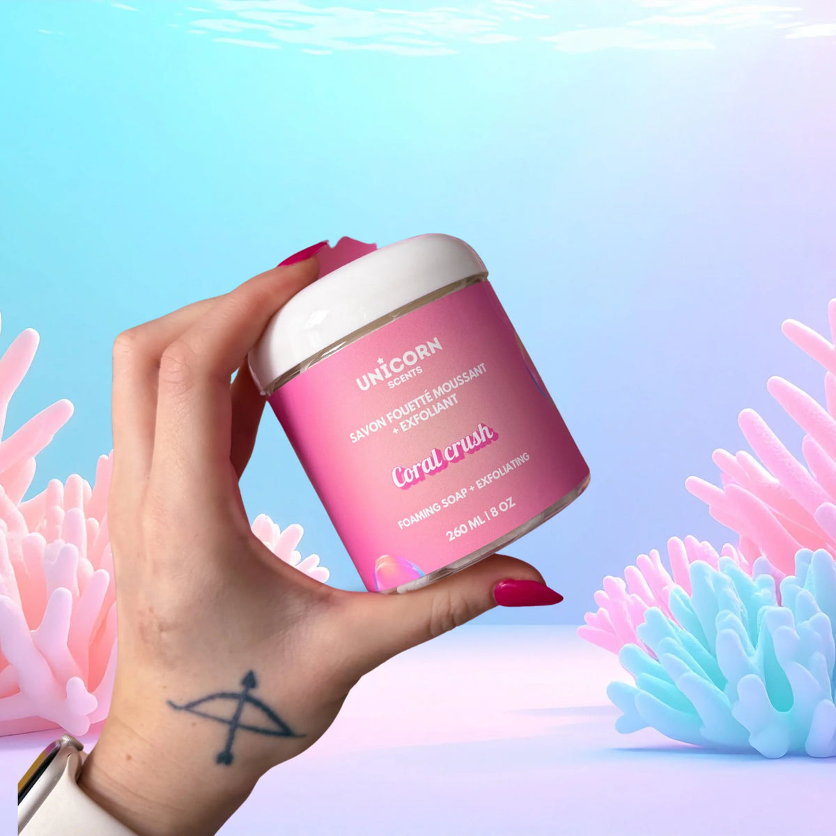 Unicorn Scents - Savon Fouetté exfoliant Coral Crush