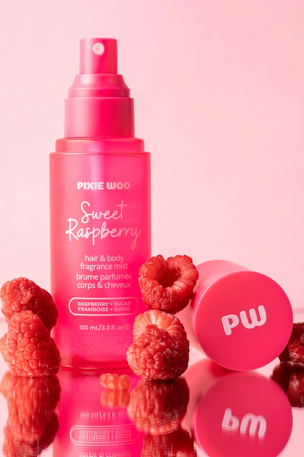 Pixie Woo -Brume corps et cheveux Sweet rasberry