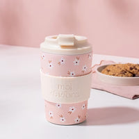 Moi d'abord - Tasse de voyage isotherme champ rosé