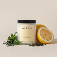 Moi d'abord- Bougie de soja citron, thé blanc et herbes